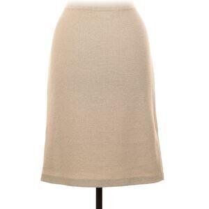 St. John Collection Knit Pencil Skirt Palomino Beige